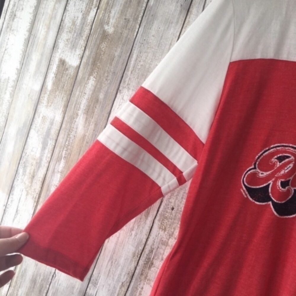 Boston Red Sox Women’s 3/4 Sleeve Tee Red White MLB Baseball Shirt M - Picture 5 of 5